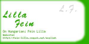 lilla fein business card